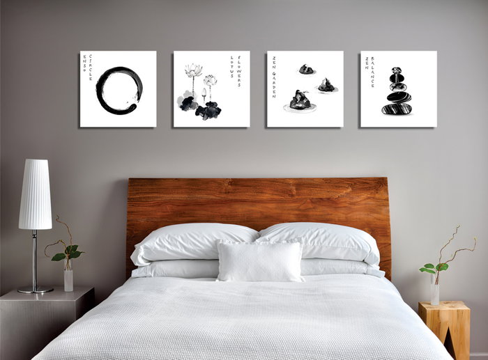 Wallity FRJ07 Set de 4 Lienzos Decorativos Multicolor Wallity FRJ07 Set de 4 Lienzos Decorativos Multicolor